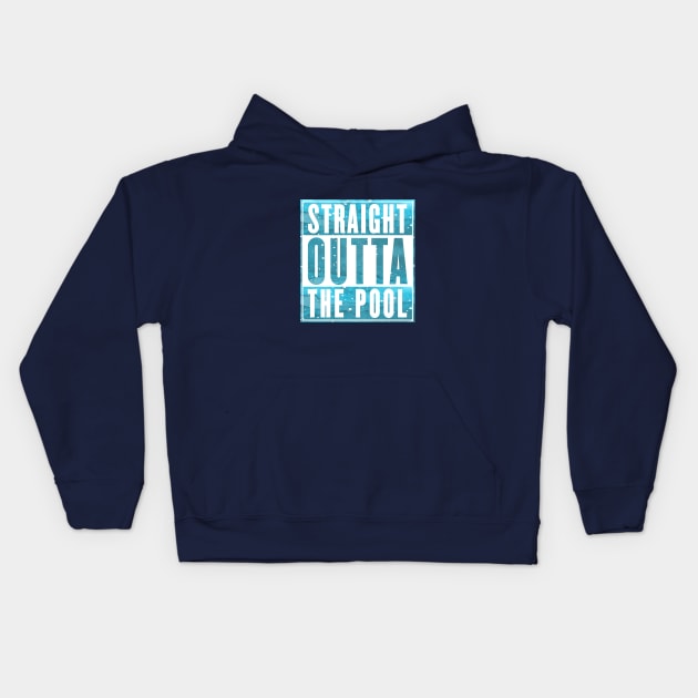 Straight Outta The Pool : Swimmer Shirt Kids Hoodie by HuhWhatHeyWhoDat